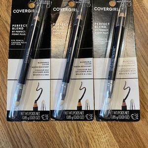 COVERGIRL Perfect Blend Eye Pencil #100 Classic Black New Lot of 3